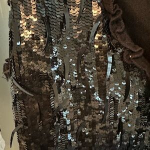 Bebe Black Sequin Sleeveless Dress